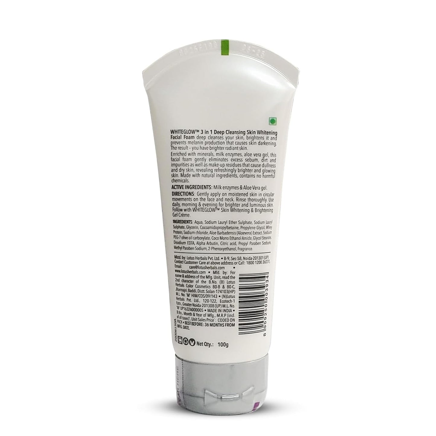 Lotus Herbals Whiteglow 3 In 1 Deep Cleaning Facial Foam, facial foam, foaming texture