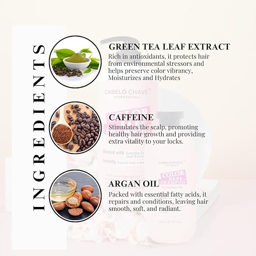 Cabelo Chave Color Safe Shampoo l Hydrating & Conditioning Care For Colored Hair 1000ml