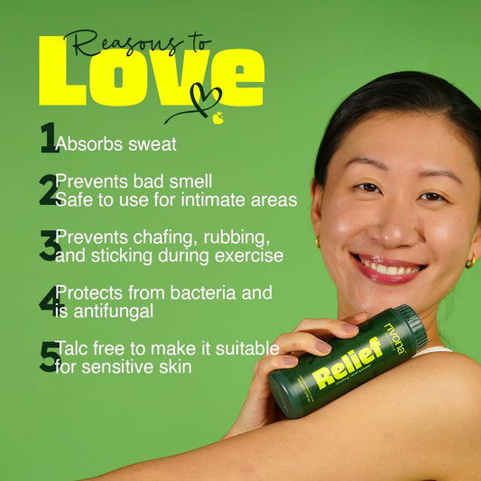 Rivona Anti Sweat Body Powder, freshness body care powder, sweat control skincare