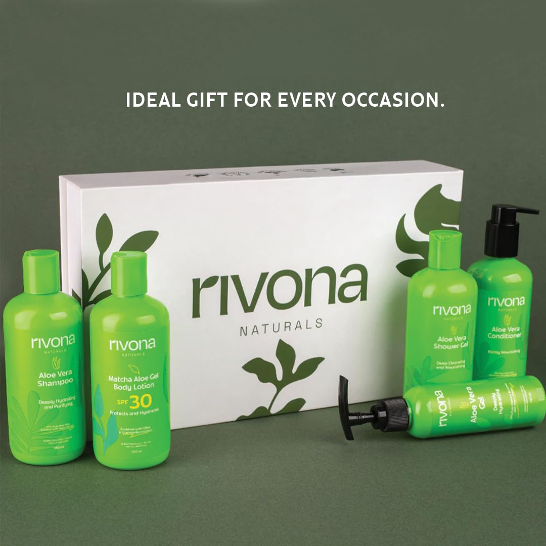 Rivona Aloe Alchemy Gift Set, aloe based skincare kit, premium gifting collection