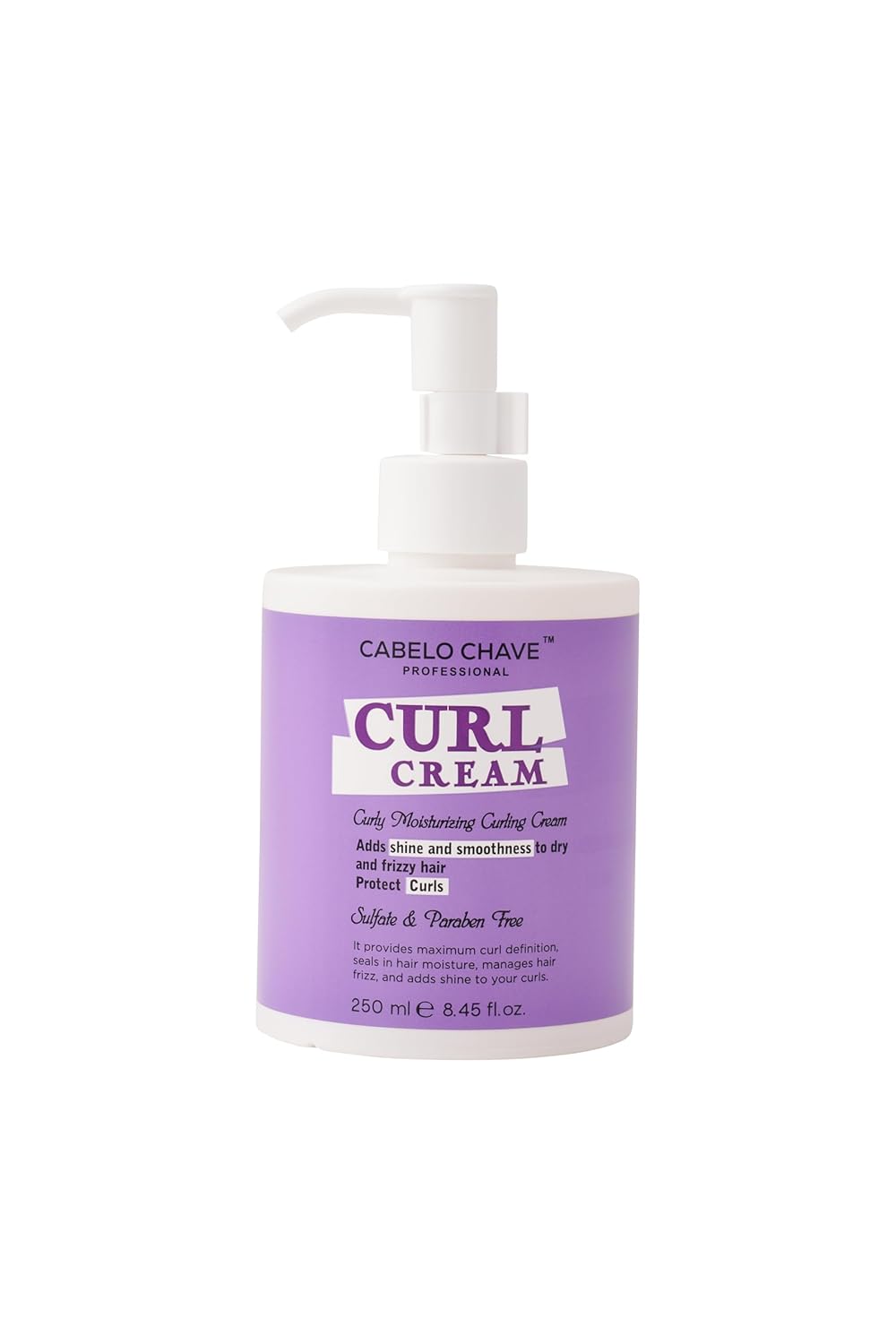 Cabelo Chave Moisturizing Curl Cream For Soft & Shiny 250ml