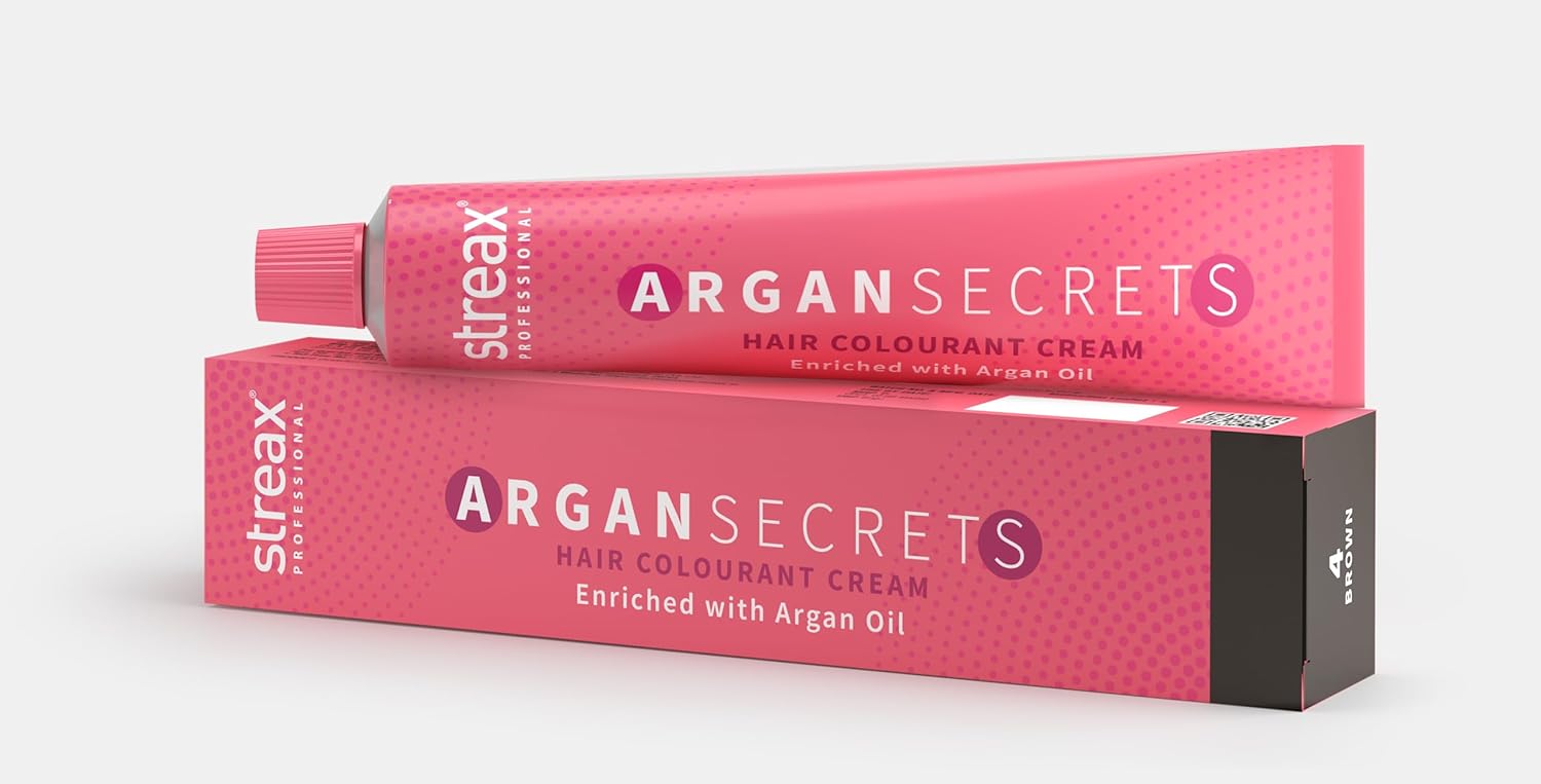 Streax Professional Argan Secrets Brown 4 Hair Colour 60g