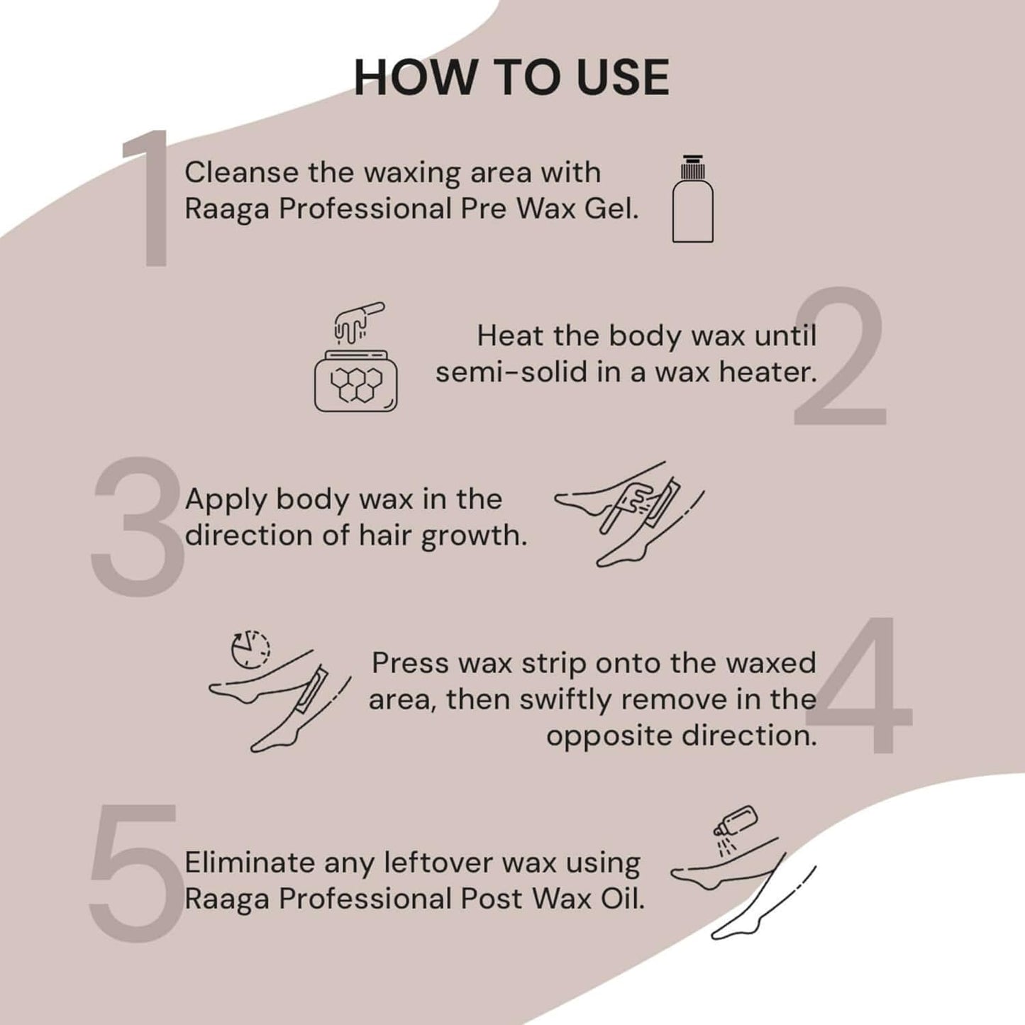 Raaga White Chocolate Wax 800ml for smooth professional hair removal