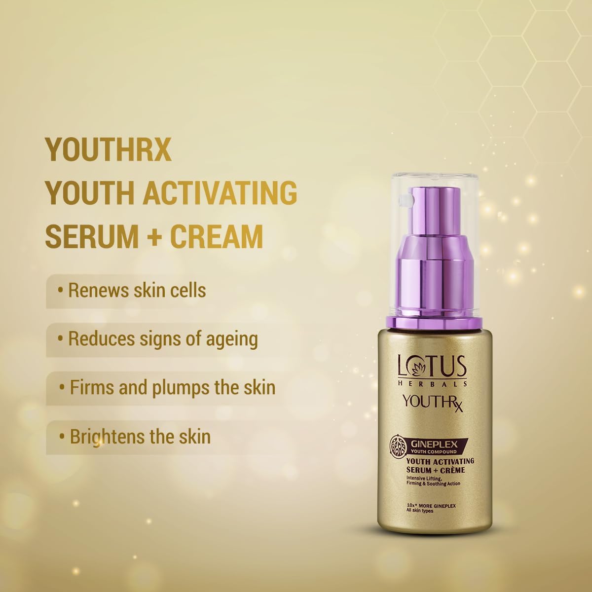 Lotus Herbals YouthRx Youth Activating Serum + Cream, skincare duo, serum and cream