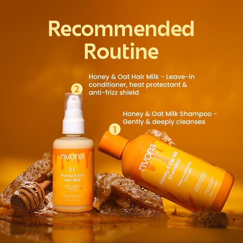 Rivona Honey Oat Hair Milk, nourishing hair lotion, smooth hair care, rivona hair