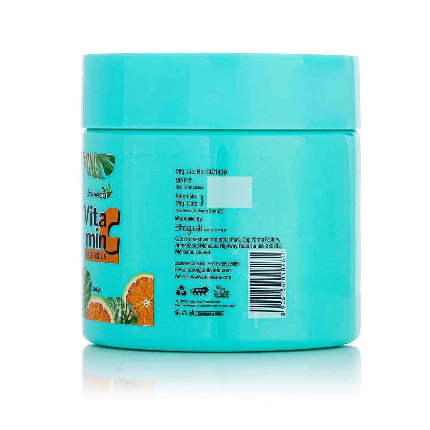 Unikveda Vitamin C Cream, orange extract face cream, brightening skin care
