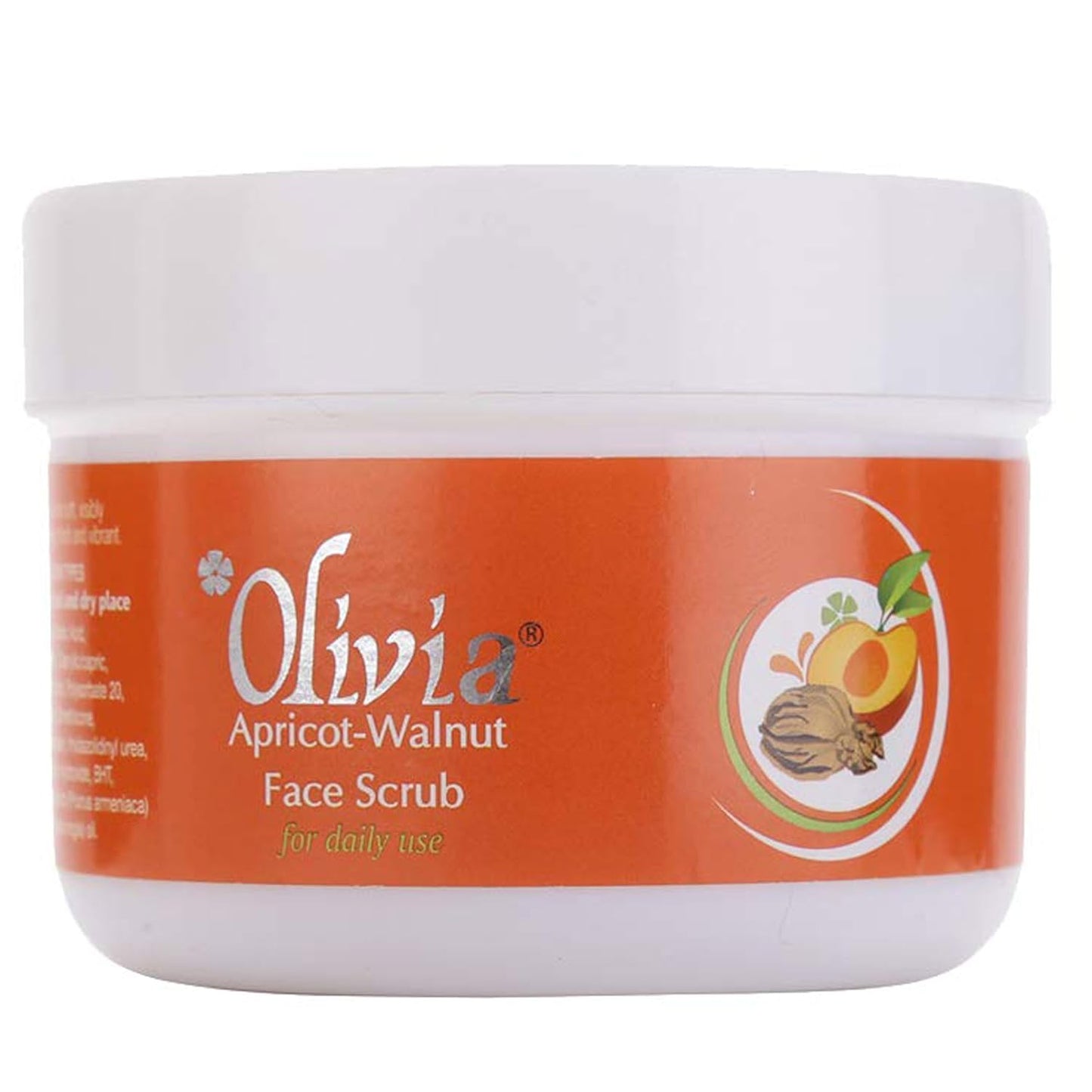 Olivia Apricot Walnut Scrub, deep exfoliation care, smooth skin treatment, face scrub