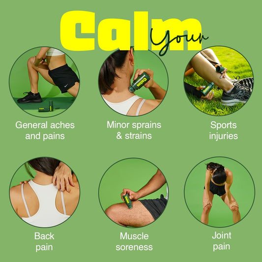 Rivona Calm Pain Relief Roll On, soothing massager, muscle relief care, rivona wellness