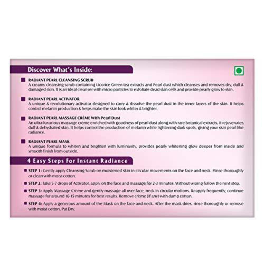 Lotus Herbals Radiant Pearl Cellular Facial Kit, facial kit, pearl-based