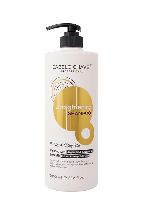 Cabelo Chave Straightening Shampoo For Frizzy, Smooth & Shiny Hair 1000ml