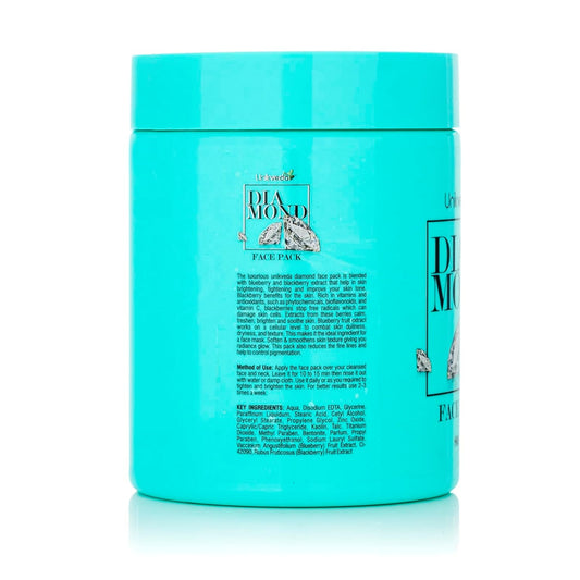Unikveda Diamond Face Pack, diamond dust face pack, skin radiance pack, herbal face pack, glowing skin care, professional facial pack