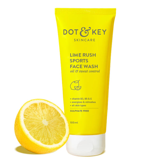 Dot & Key Lime Rush Sports Face Wash, sweat control cleansing, refreshing face wash