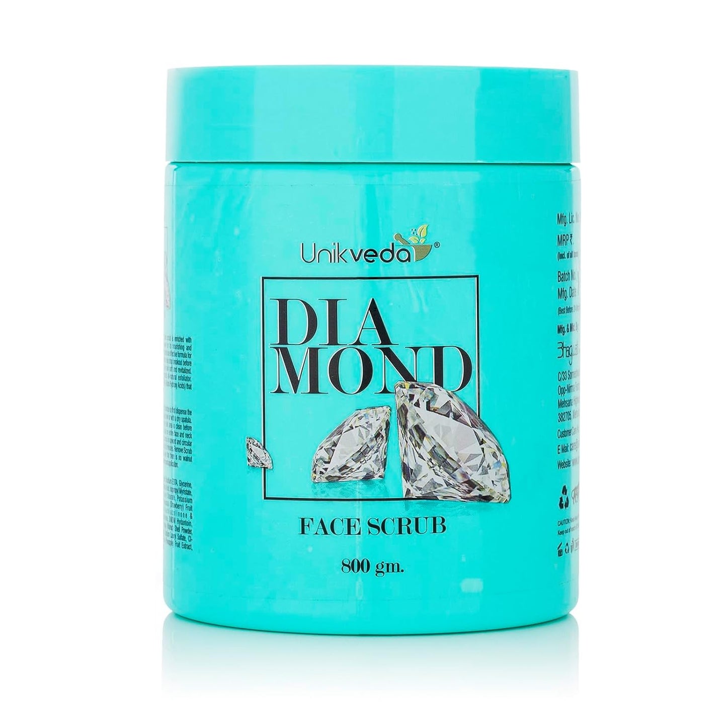 Unikveda Diamond Face Scrub, diamond exfoliating scrub, herbal face scrub, smooth skin care, professional facial