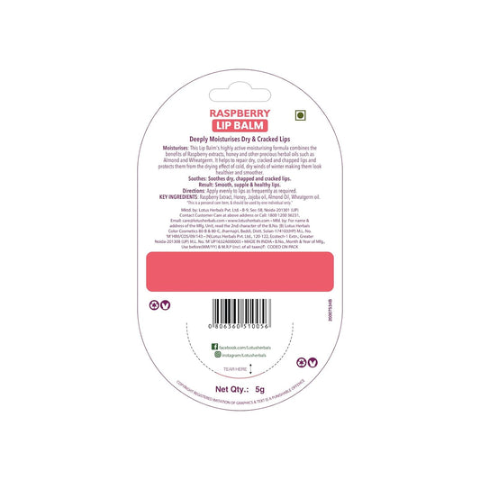 Lotus Herbals Lip Balm, lip balm, Raspberry variant