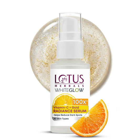 Lotus Herbals WhiteGlow Vitamin-C + Gold Radiance Serum, face serum, lightweight texture