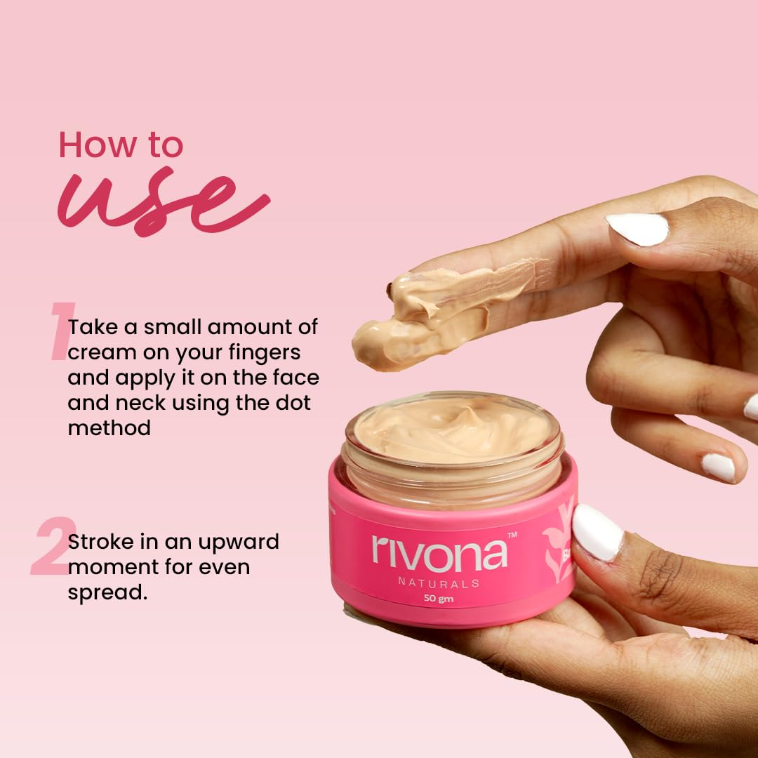 Rivona Bright Pink Face Cream, glowing skin care, daily moisturizing cream