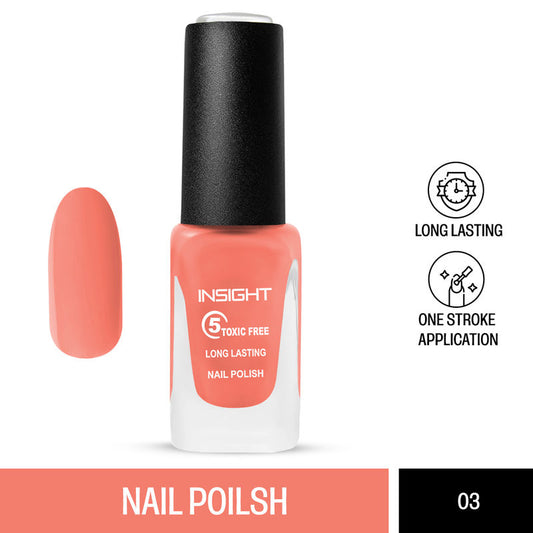 Insight 5 Toxic Free long lasting Nail Polish-Nude Shade 3|9 ml|MRP 80