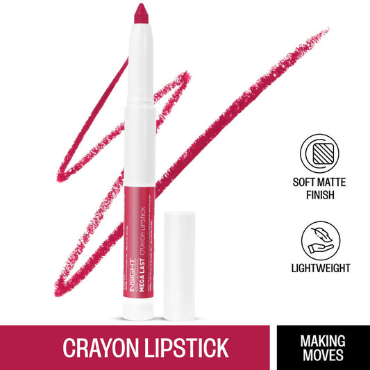 Insight Mega Last Crayon Lipstick 01 Making Moves|1.3 gms|MRP 280