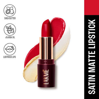 Lakmï¿½ Ultimate Glam Satin Matte Lipstick ï¿½ Bold Red|4.3 gms|MRP 350