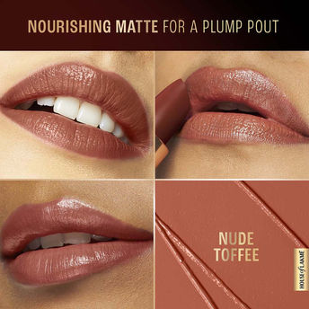 Lakmï¿½ Ultimate Glam Satin Matte Lipstick ï¿½ Nude Toffee|4.3 gms|MRP 350