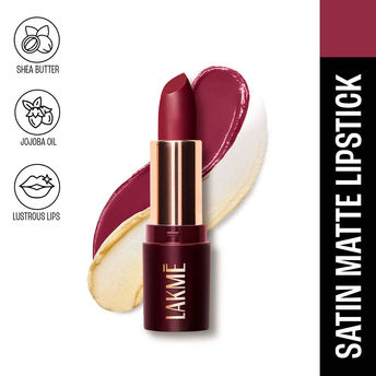 Lakmï¿½ Ultimate Glam Satin Matte Lipstick ï¿½ Wine Velvet|4.3 gms|MRP 350
