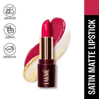 Lakmï¿½ Ultimate Glam Satin Matte Lipstick ï¿½ Pink Bliss|4.3 gms|MRP 350