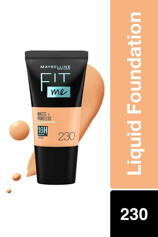 Maybelline New York Fit Me Matte+Poreless Liquid Foundation Tube - 230 Natural Buff|18 ml|MRP 329