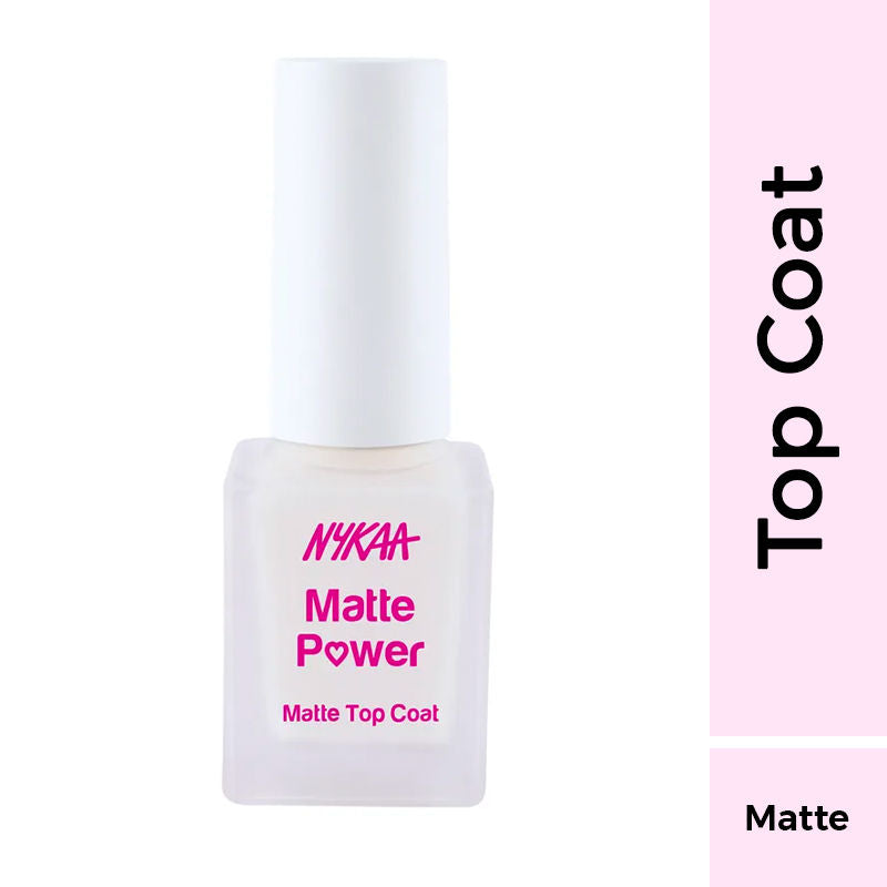 Nykaa Nail Care - Matte Power Matte Top Coat|12 ml|MRP 259