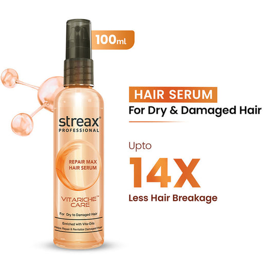 Streax Vitariche Repair Max Hair Serum Enriched With Vitamin |100 ml|MRP 350