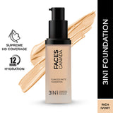 Faces Canada Flawless Matte Foundation - Rich Ivory 011|30 ml|MRP 999