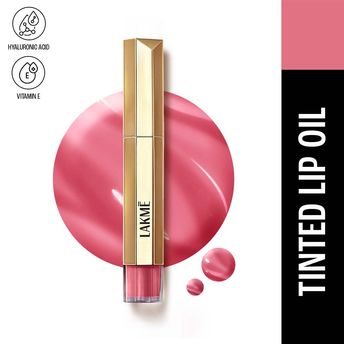 Lakmï¿½ 9 to 5 Overtime Shine Hydrating Tinted Lip Gloss Oil ï¿½ Frosted Pink|5.3 ml|MRP 799