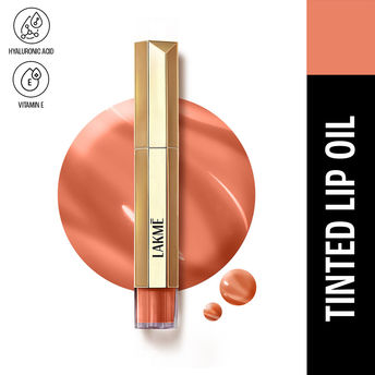 Lakmï¿½ 9 to 5 Overtime Shine Hydrating Tinted Lip Gloss Oil ï¿½ Coral Charm|5.3 ml|MRP 799