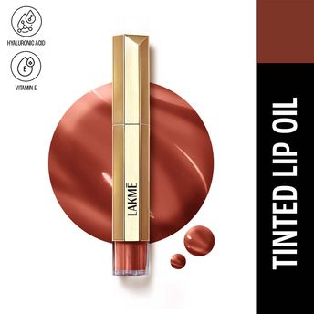 Lakmï¿½ 9 to 5 Overtime Shine Hydrating Tinted Lip Gloss Oil ï¿½ Cocoa Truffle|5.3 ml|MRP 799