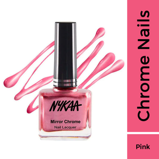 Nykaa Metallic Chrome Long Lasting Nail Enamel - Pink Pinwheel 177|9 ml|MRP 249