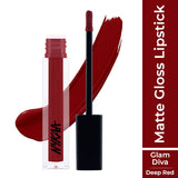 Nykaa 8 Hour Lasting Full Cover Matte Gloss - Glam Diva|3.5 ml|MRP 599