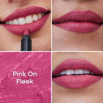 Nykaa Matte-illicious Transferproof Lip Crayon Lipstick with Free Sharpener - Pink On Fleek-03|2.8 gms|MRP 799