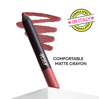Nykaa Matte-illicious Transferproof Lip Crayon Lipstick with Free Sharpener - Jade Rose 11|2.8 gms|MRP 799