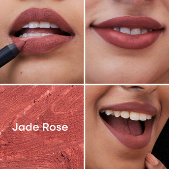 Nykaa Matte-illicious Transferproof Lip Crayon Lipstick with Free Sharpener - Jade Rose 11|2.8 gms|MRP 799