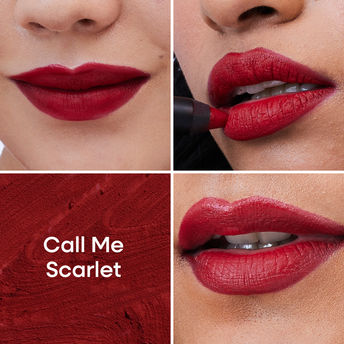 Nykaa Matte-illicious Transferproof Lip Crayon Lipstick with Free Sharpener - Call Me Scarlet 14|2.8 gms|MRP 799