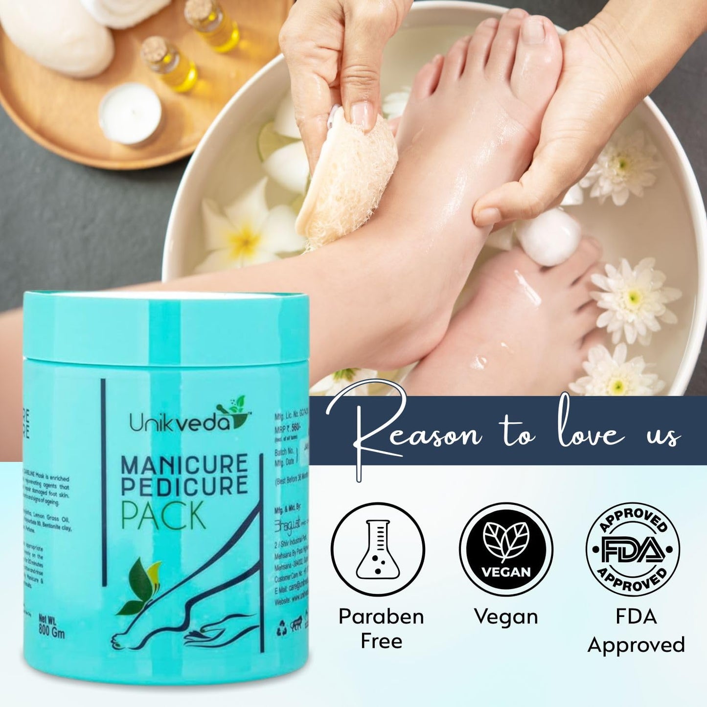 Unikveda Lavender Mani Pedi Pack, lavender spa care, skin conditioning