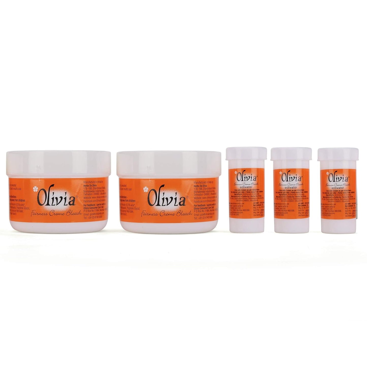 Olivia Skin Lightening Bleach, bright look face bleach, even tone skin care, salon bleach