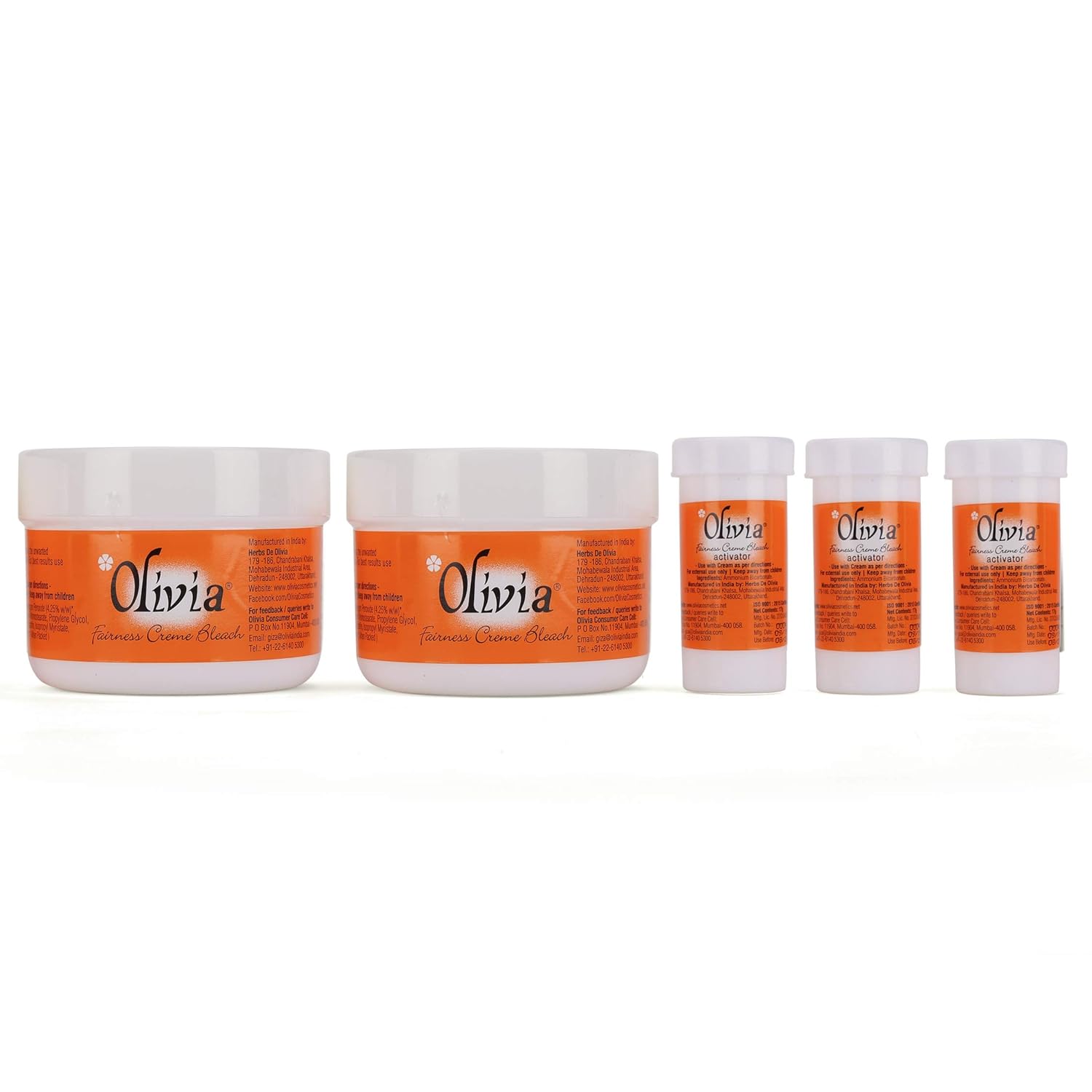 Olivia Skin Lightening Bleach, bright look face bleach, even tone skin care, salon bleach