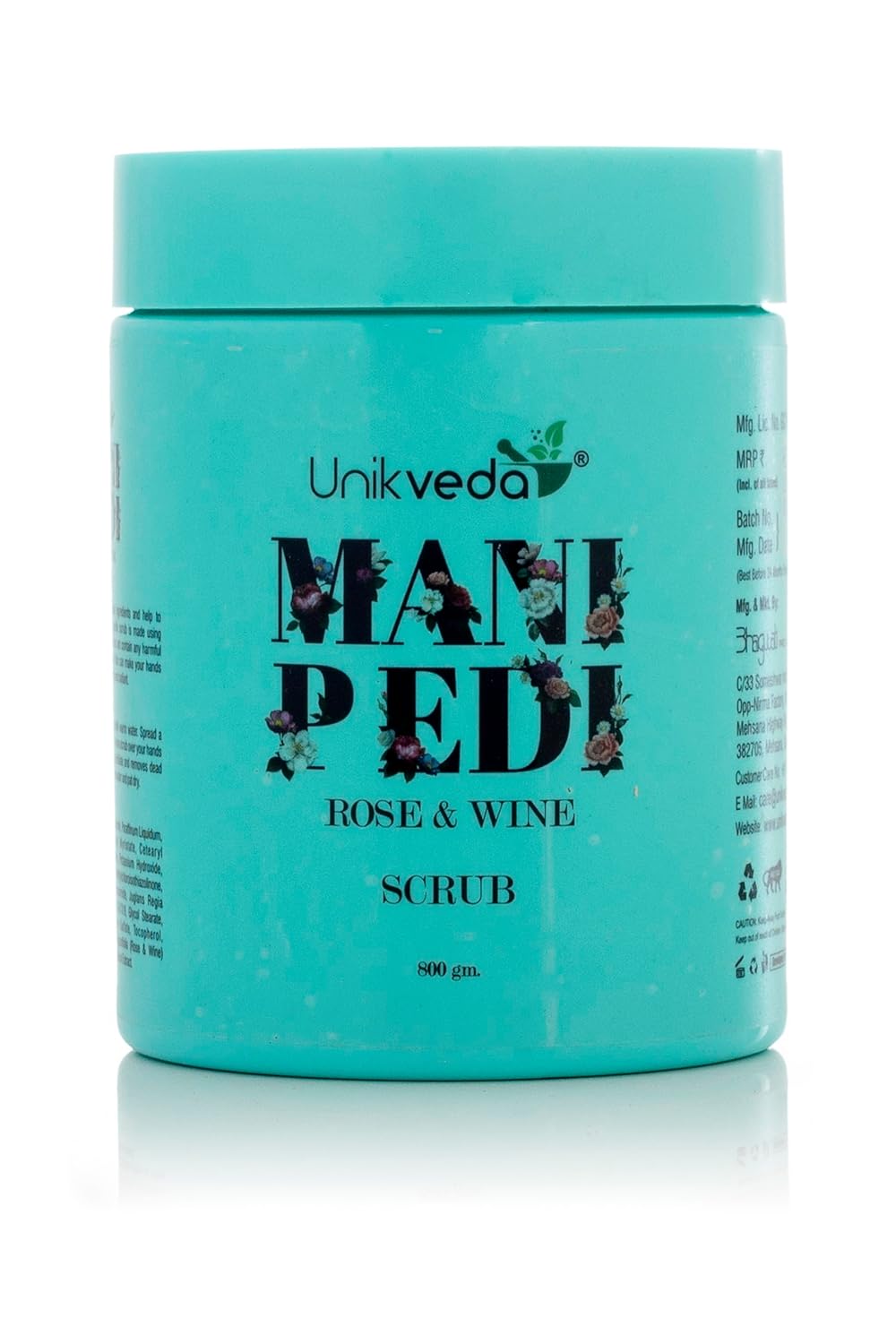 Unikveda Rosewine Mani Pedi Scrub, rose exfoliating scrub, smooth skin care, spa pedicure
