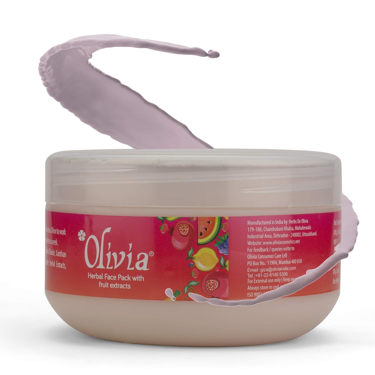 Olivia Herbal Fruit Face Pack, fruit enriched face pack, skin nourishment care, herbal glow pack, facial care