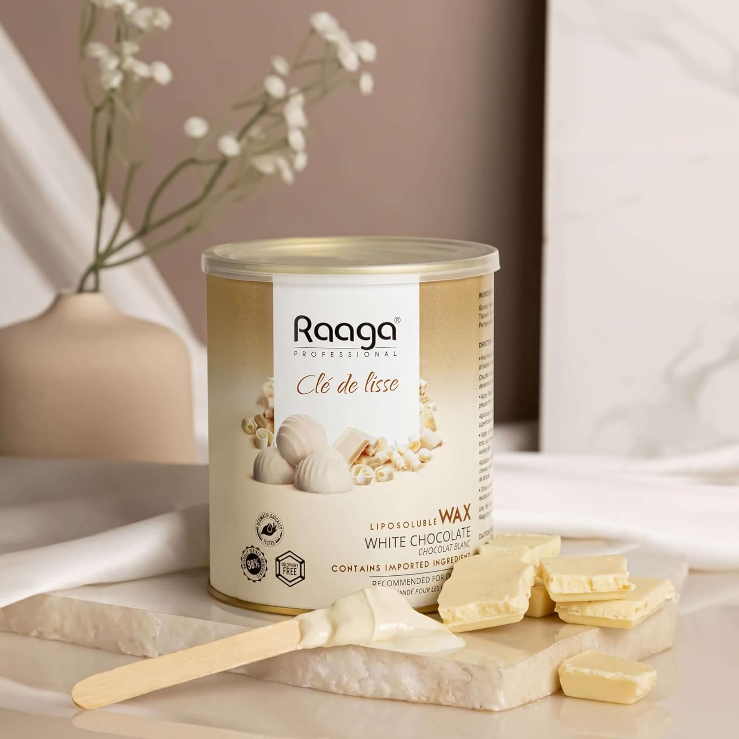 Raaga White Chocolate Wax 800ml for smooth professional hair removal