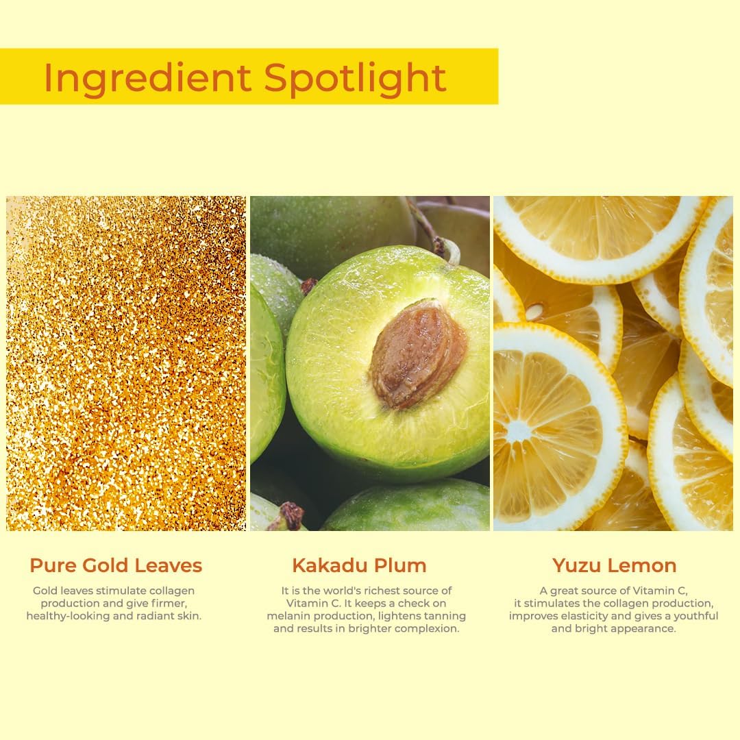 Lotus Herbals WhiteGlow Vitamin-C + Gold Radiance Facial Kit, facial kit, gold-toned products