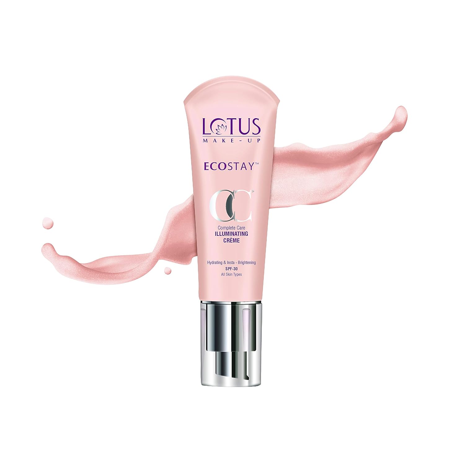 Lotus Make-Up Ecostay CC + Illuminating Creme, CC cream, luminous finish, Bare Light