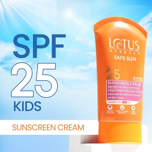 Lotus Herbals Safe Sun Kids Sunblock Cream, sunscreen cream, SPF 25