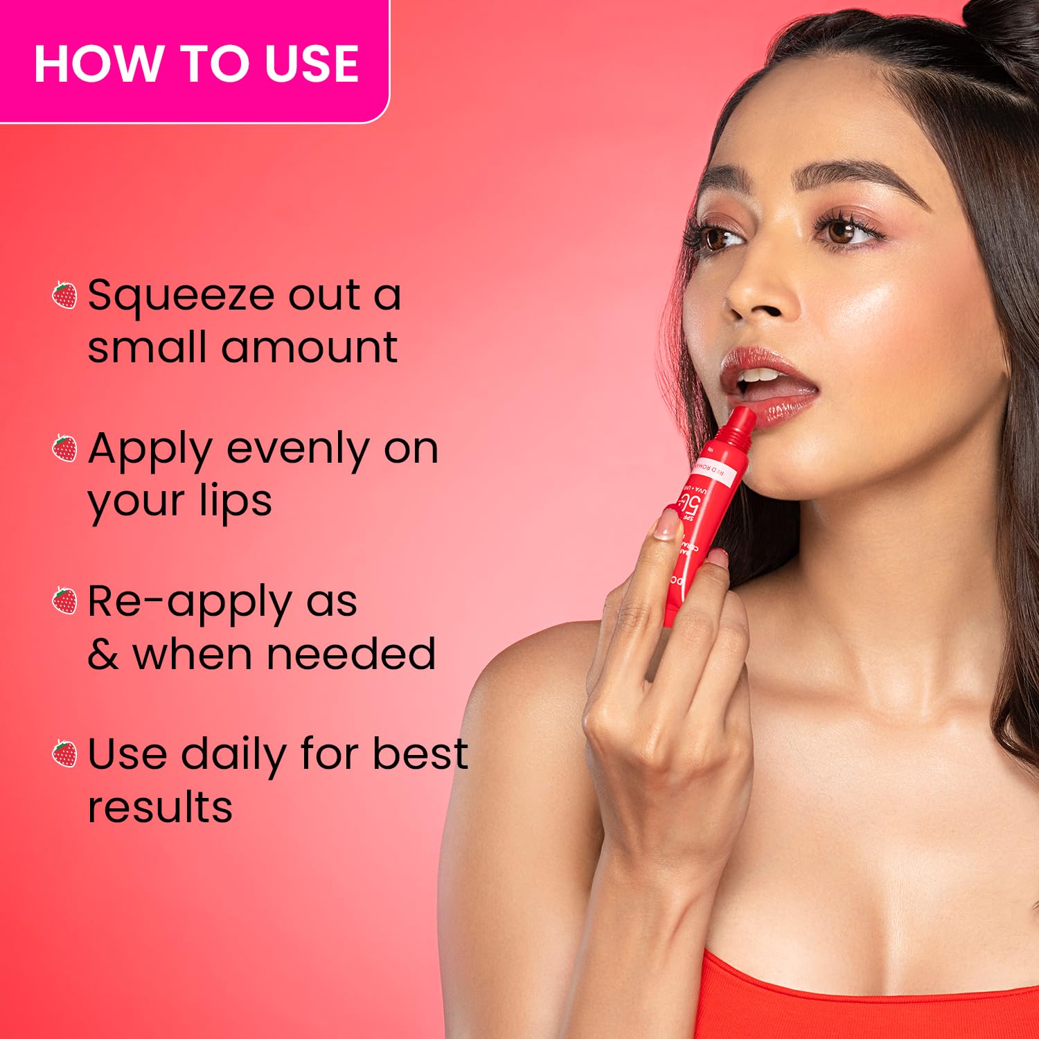 Dot & Key Ceramide Peptide Lip Balm, red romance tinted lip balm, spf lip protection, barrier repair lip care