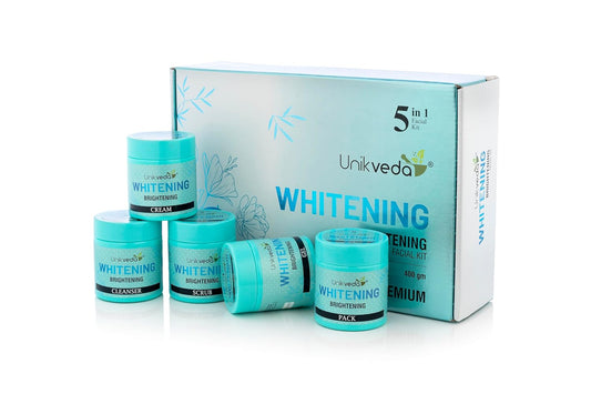 Unikveda Whitening Facial Kit, brightening facial system, even tone skin care, professional facial, salon use